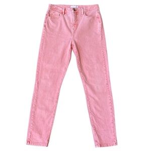 Loft Pink Jeans size 4 High Waist Skinny Salmon Pink Size 27
